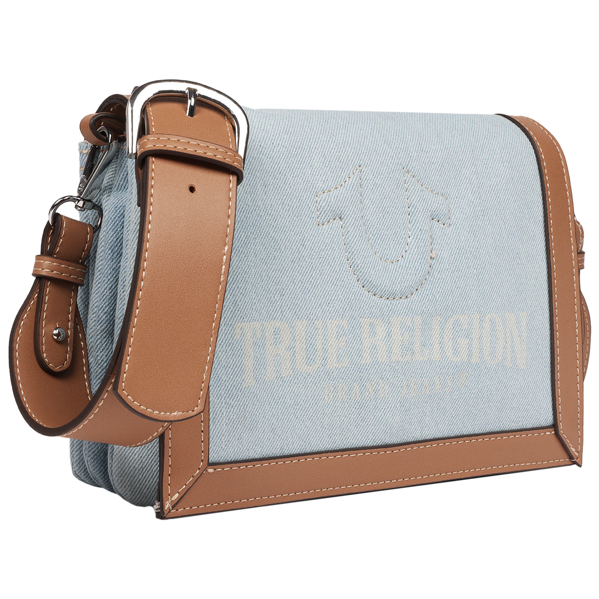 True Religion Multi-Compartment Crossbody, Alternate, color, Light Blue