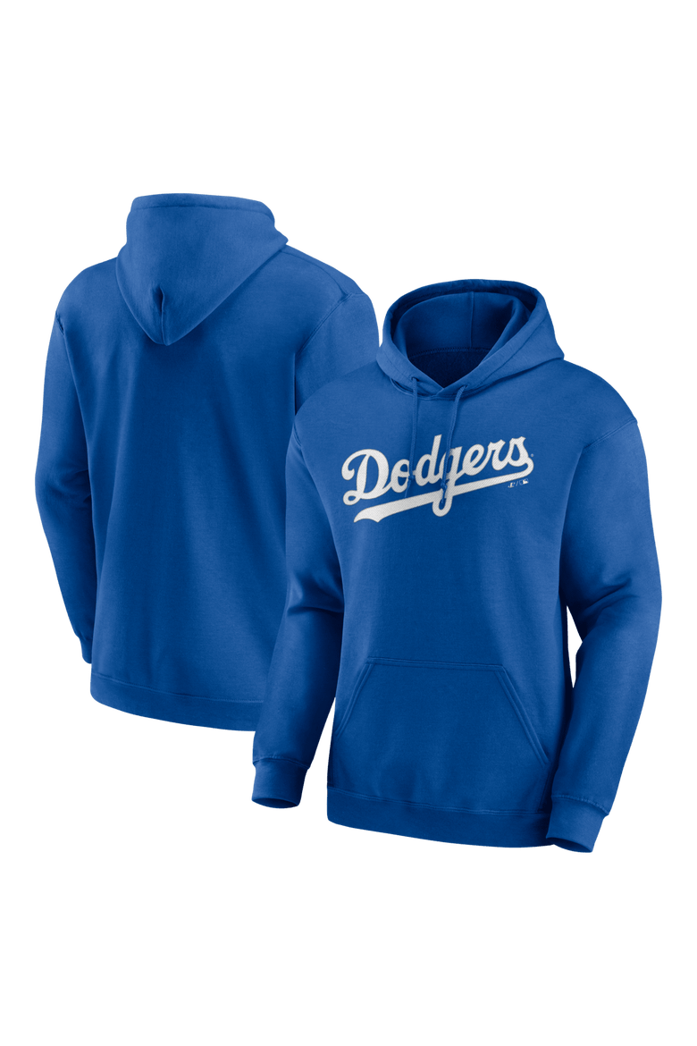 Men's Logo Athletic Royal Los Angeles Dodgers Wordmark Hoodie, Main, color, Royal