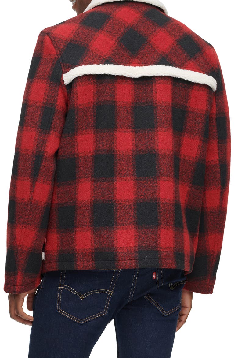 Plaid Faux Shearling Lined Jacket, Alternate, color, PLAID MULTI
