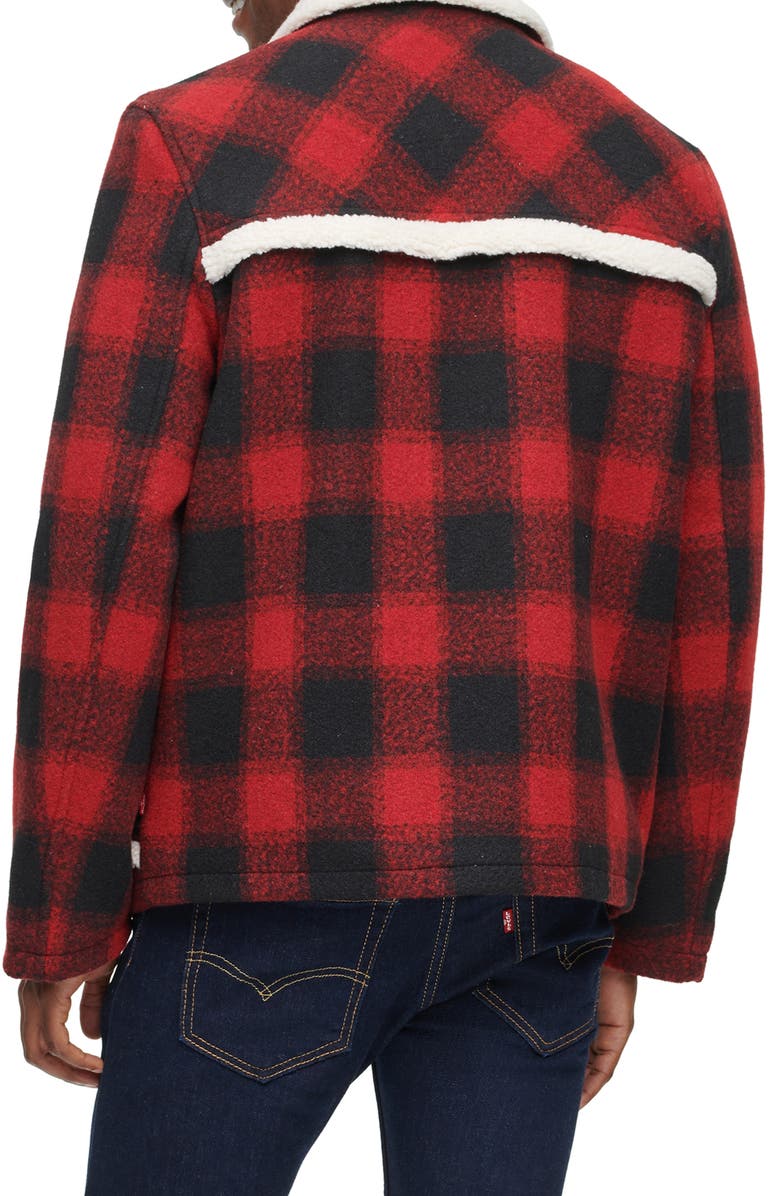 Levi's<sup>®</sup> Plaid Faux Shearling Lined Jacket, Alternate, color,