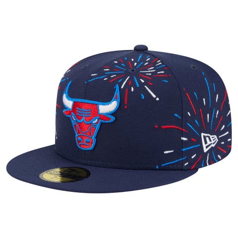 Men's New Era  Navy Chicago Bulls Americana Fireworks 59FIFTY Fitted Hat