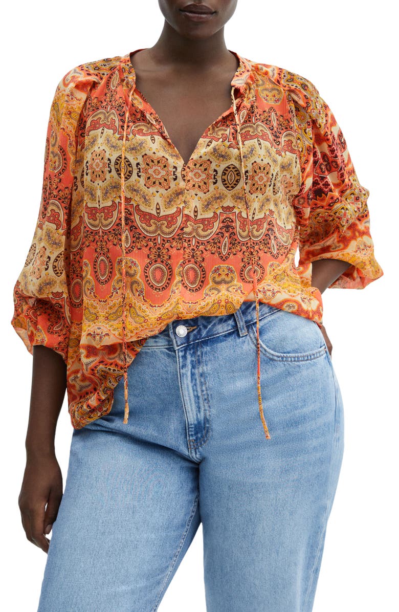 MANGO Print Oversize Top, Alternate, color, 