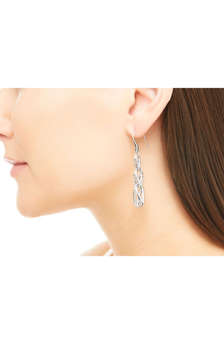 John Hardy Silver Bamboo Drop Earrings, Alternate, color, 