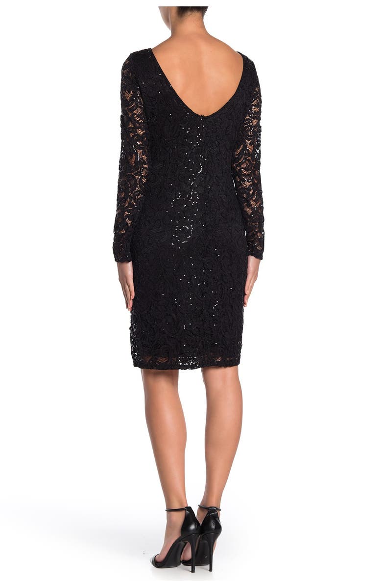 Marina Sequin Lace Long Sleeve Sheath Dress | Nordstromrack