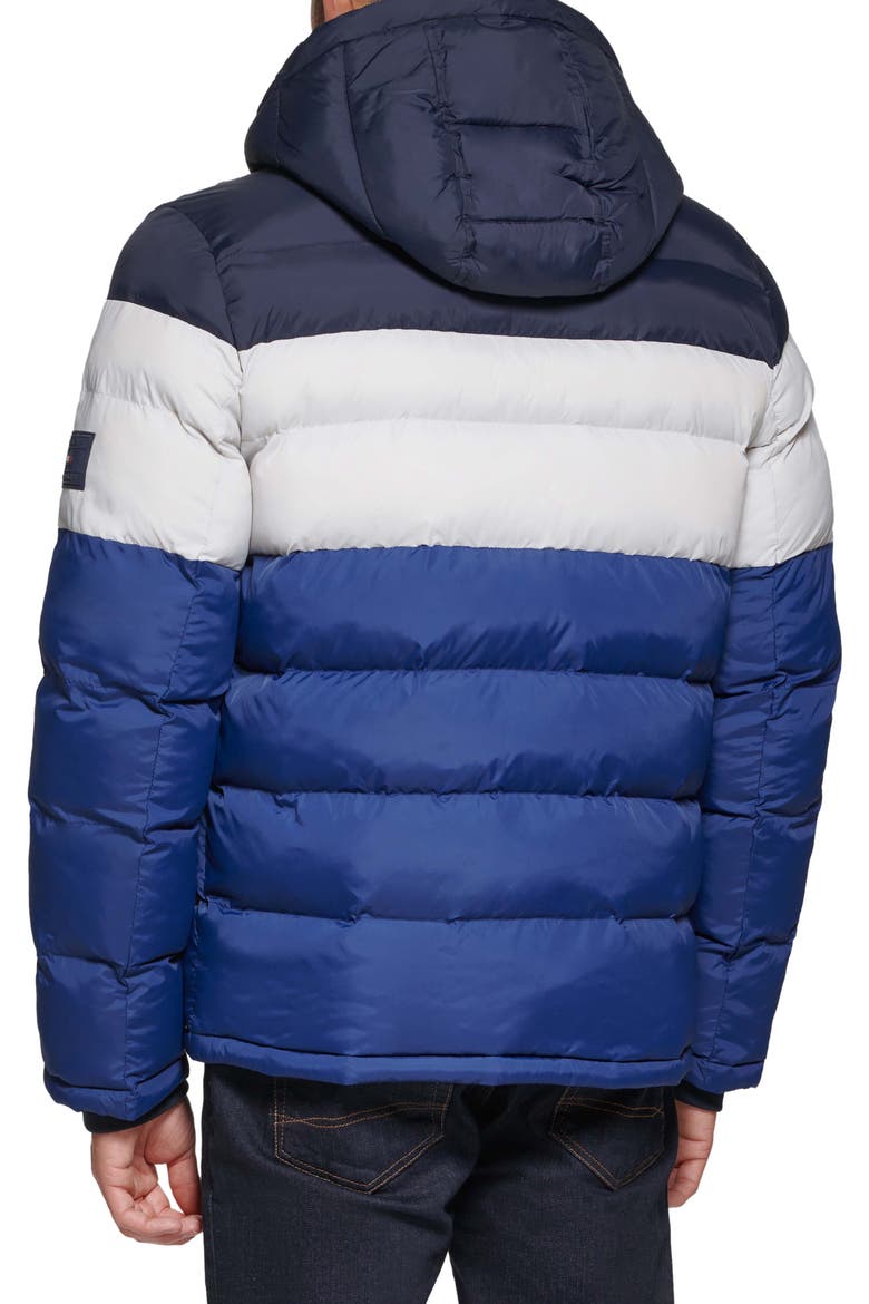 Hooded Puffer Jacket, Alternate, color, ROYL BLU COMBO