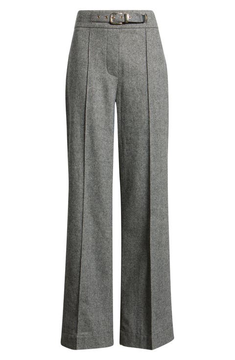 The Brenda Belt Detail High Waist Wide Leg Pants