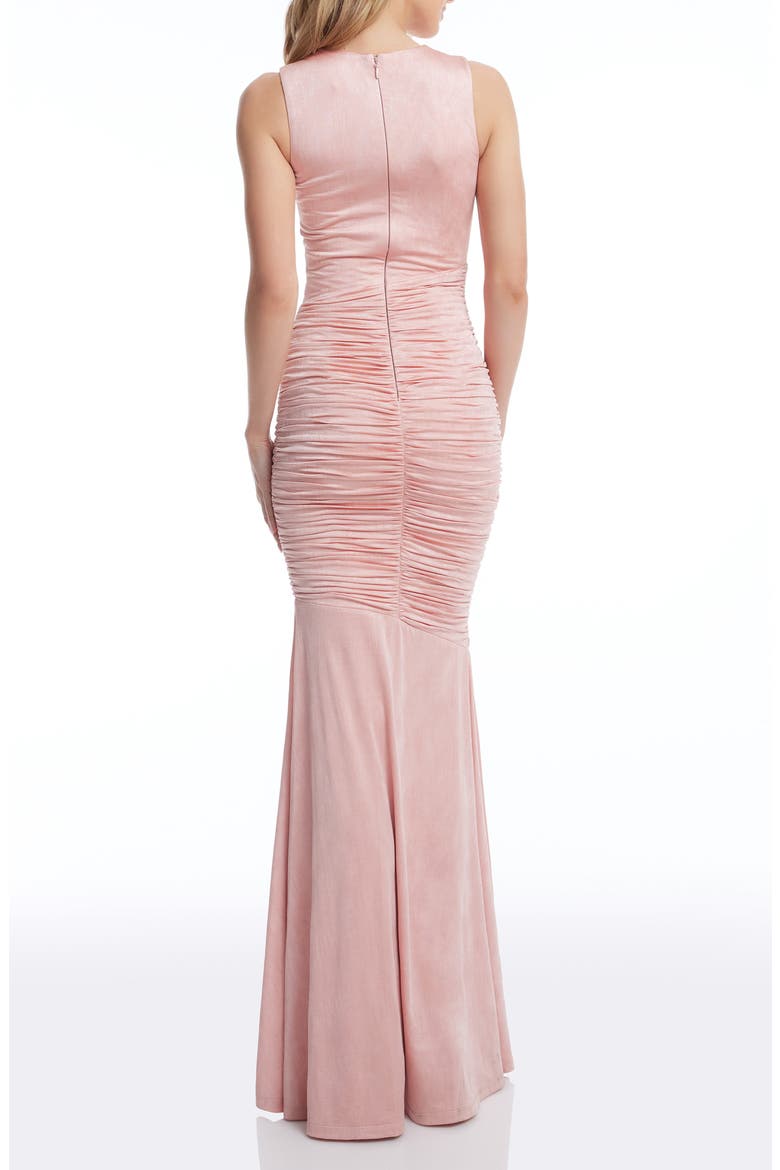 Violetta Ruched Sleeveless Gown, Alternate, color, BLUSH