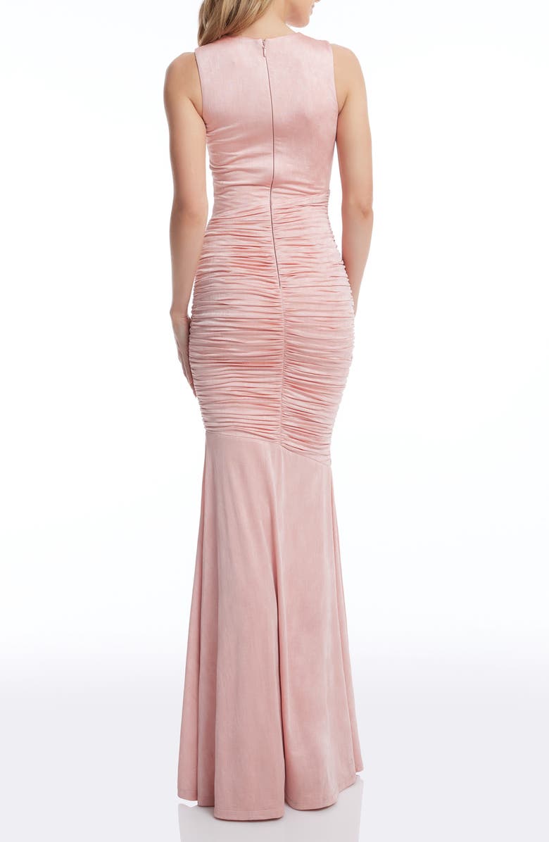 Dress the Population Violetta Ruched Sleeveless Gown, Alternate, color, Blush