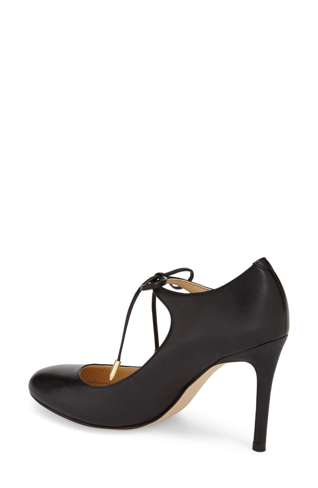 'Jeanne' Mary Jane Pump, Alternate, color, BLACK LEATHER