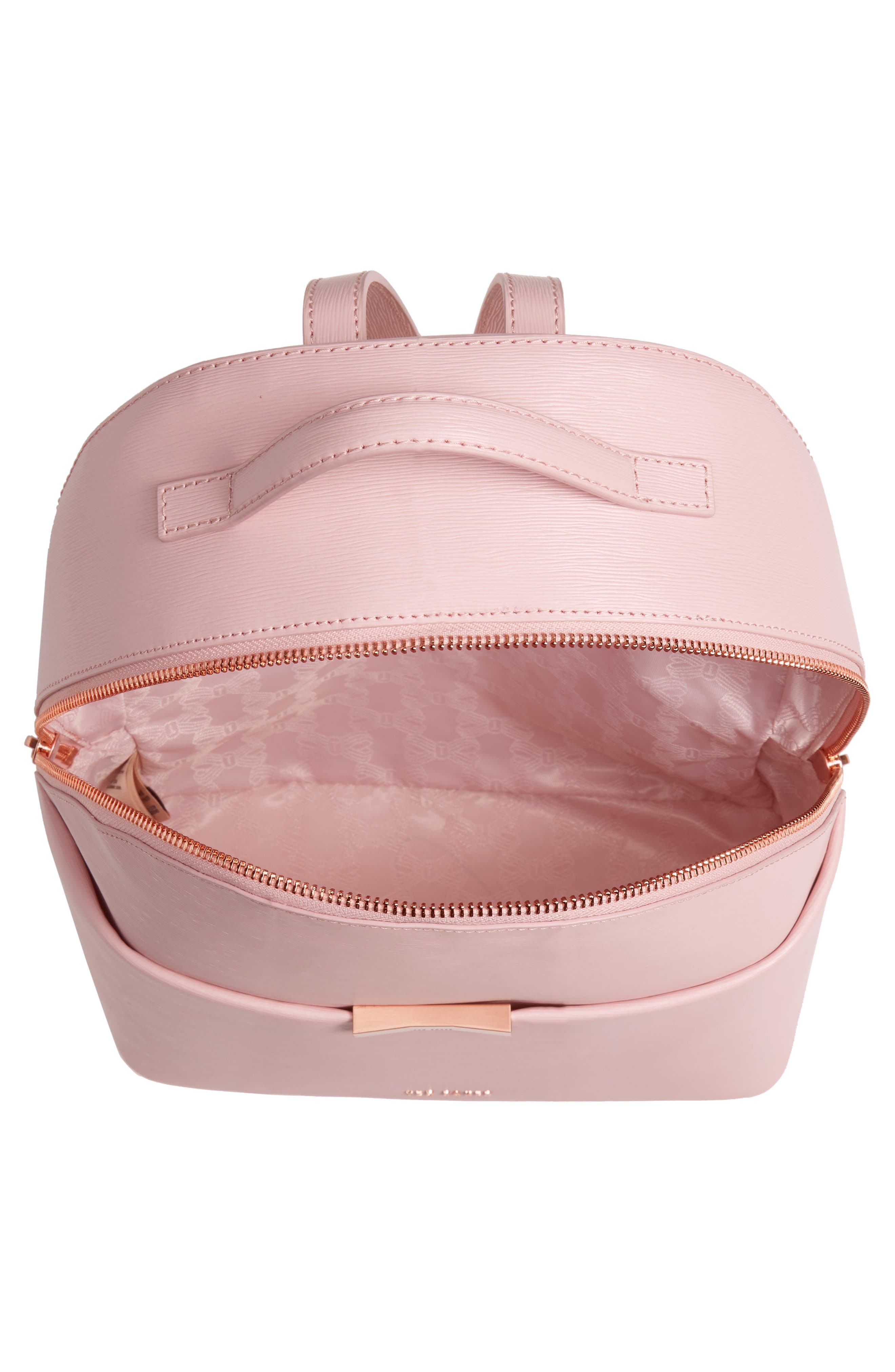 Ted Baker London Jenyy Faceted Bow Leather Backpack, Alternate, color, 