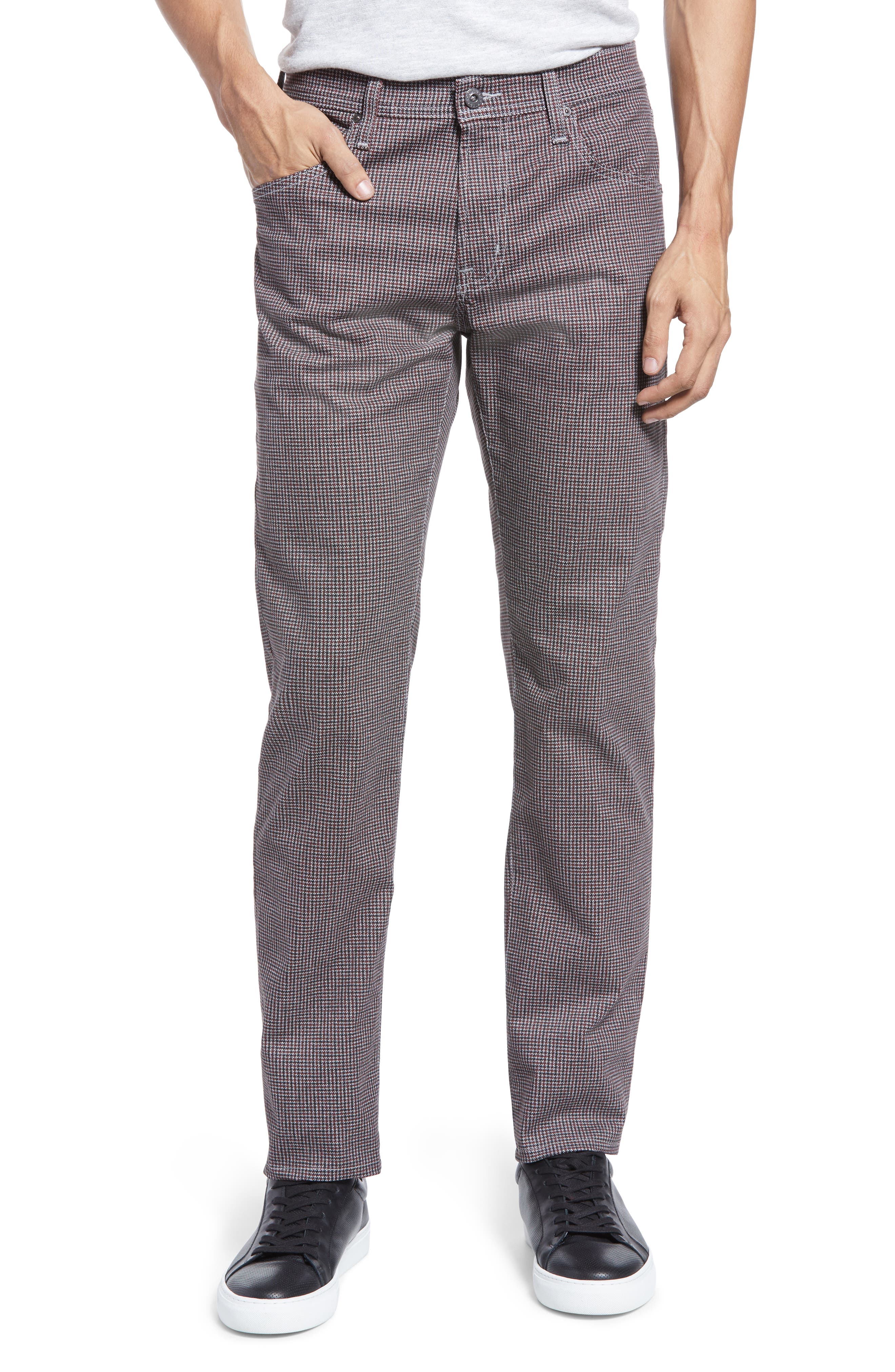 AG Tellis Slim Fit Houndstooth Jeans