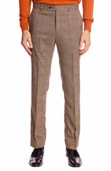 PAISLEY & GRAY Downing Slim Fit Flat Front Plaid Dress Pants