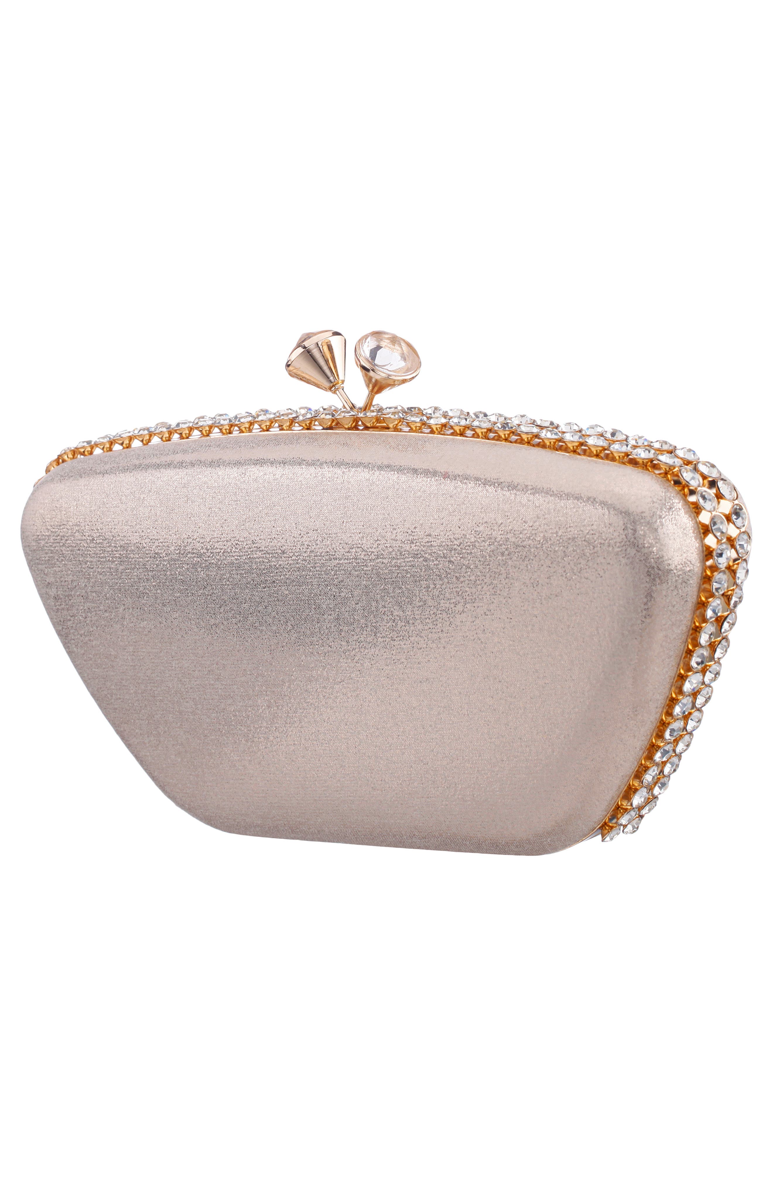 Goddess Frame Clutch, Alternate, color, PLATINO