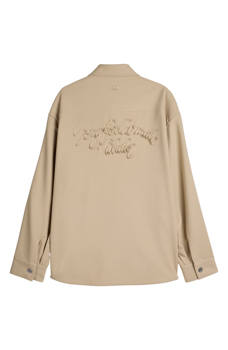 Adidas x Song For the Mute Gender Inclusive ADI006 3-Stripes Twill Shirt, Alternate, color, Stone Khaki