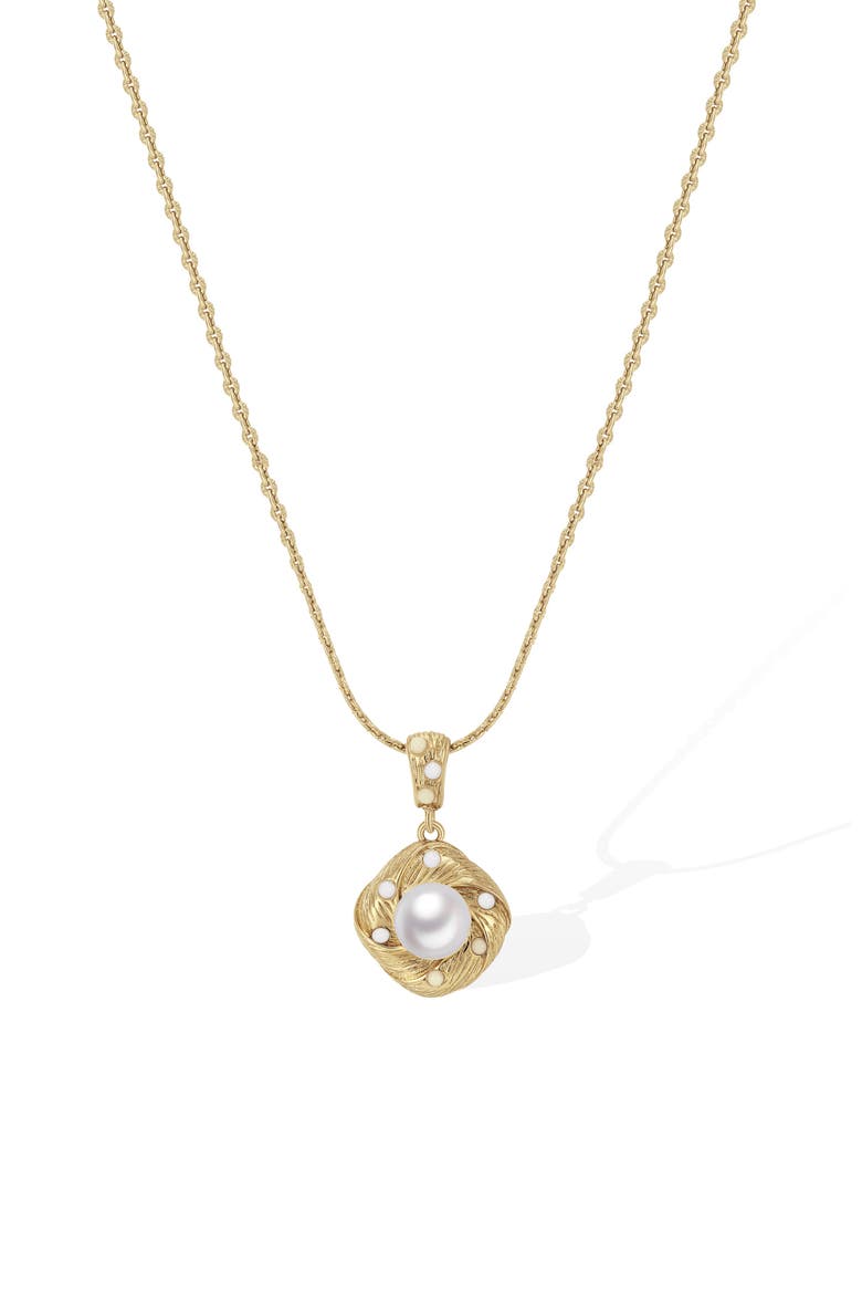 Canary Pendant Necklace, Main, color, Gold & White