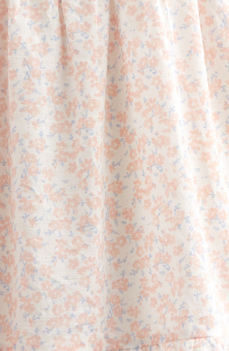 Nordstrom Kids' Floral Print Cotton Dress, Alternate, color, Ivory Egret- Pink Nora Ditsy