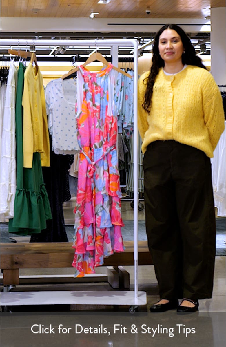Calista Floral Ivone Ruffle Midi Dress, sales video thumbnail