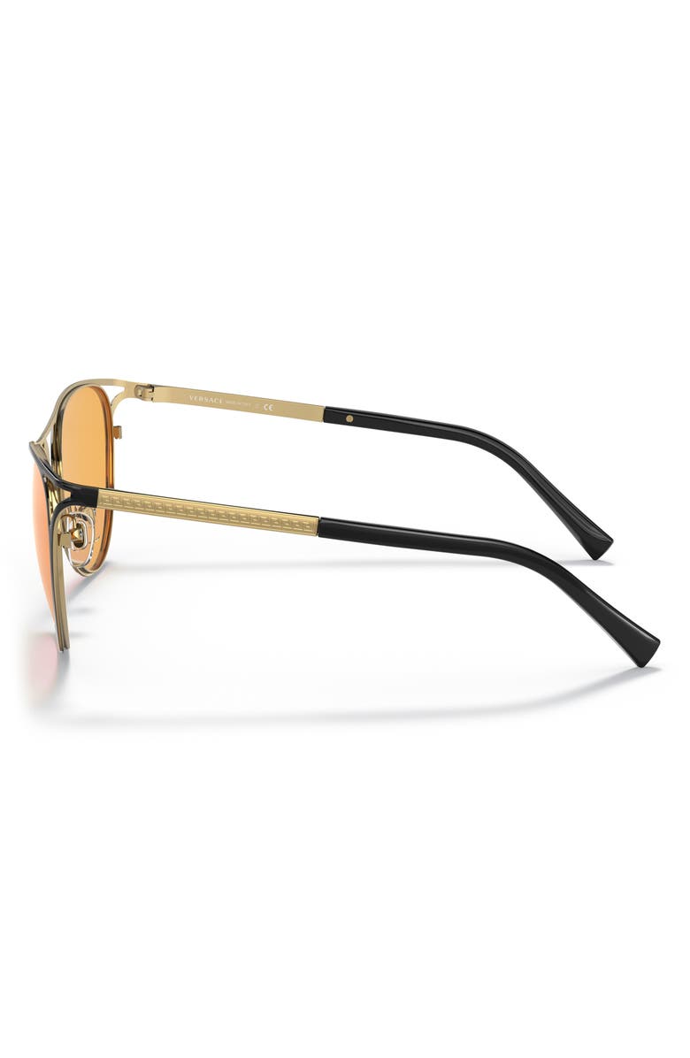 Versace 57mm Cat Eye Sunglasses, Alternate, color, Black Gold