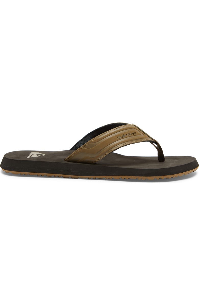 Quiksilver Monkey Wrench Flip Flop, Alternate, color, Tan