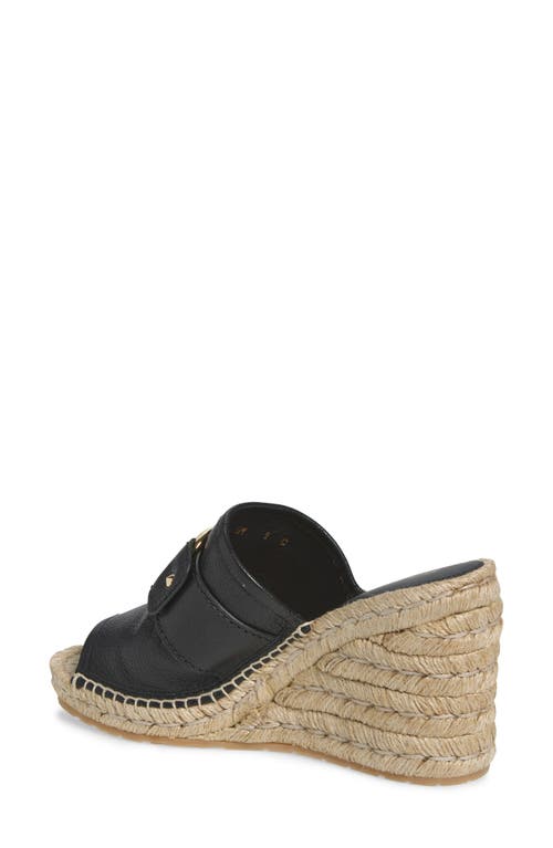 Ferragamo Espadrille Wedge Sandal In Black