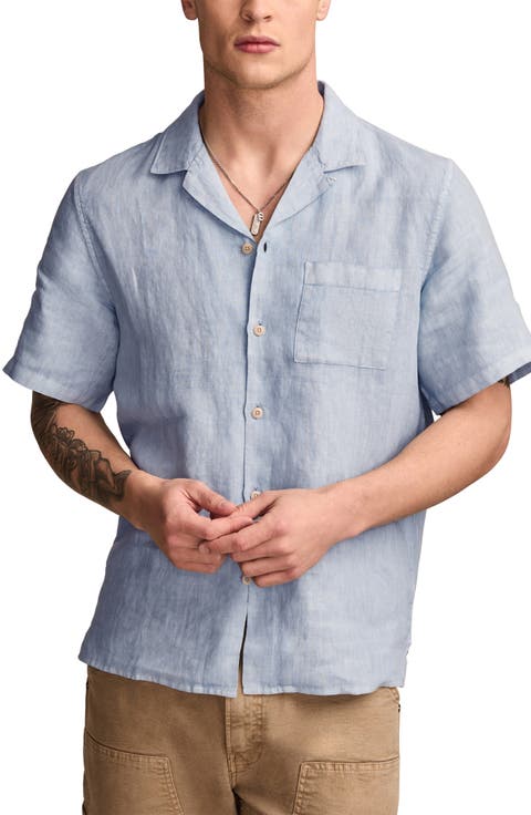 Slub Linen Camp Shirt