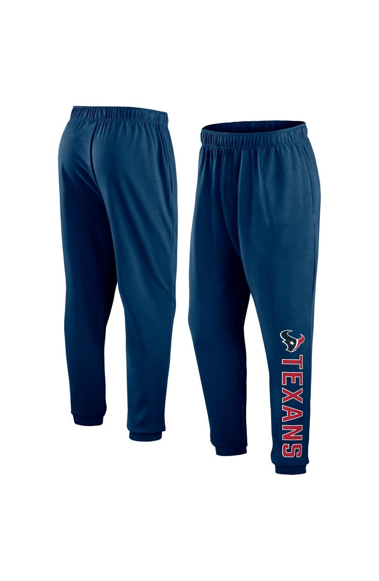 FANATICS Men's Fanatics Branded Navy Houston Texans Chop Block Fleece Sweatpants, Main, color, 