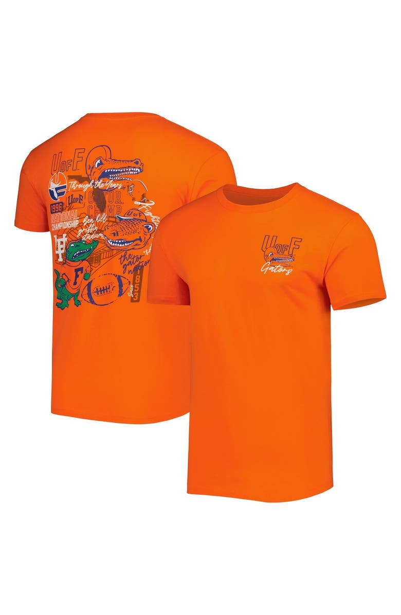 IMAGE ONE Men's Orange Florida Gators Vintage Through the Years Two-Hit T-Shirt, Main, color, 