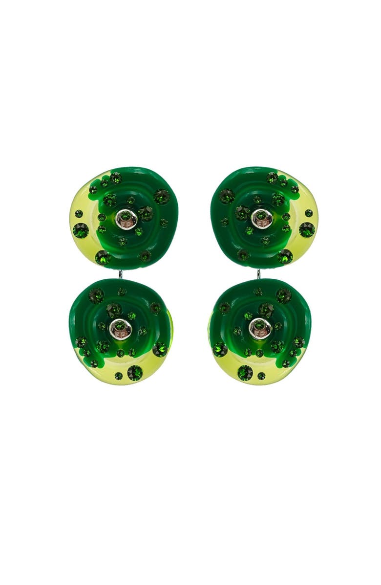 FRY POWERS SUN POWERS<sup>®</sup> Resin Saucer Drop Earrings, Main, color, Zucchini/Fern Green