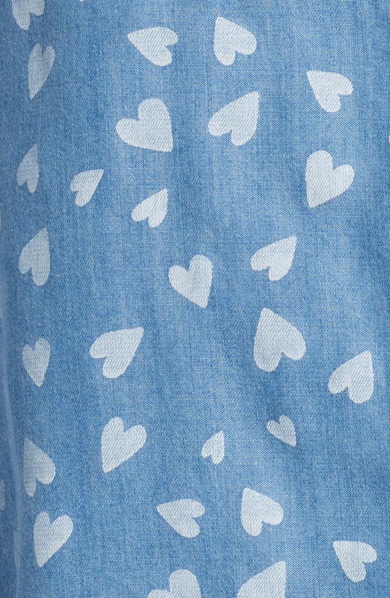 beachlunchlounge Cassie Chambray Button-Up Shirt, Alternate, color, Puppy Love