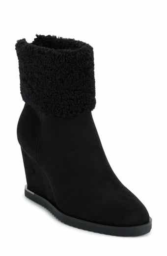 DKNY Powell Faux Shearling Wedge Bootie