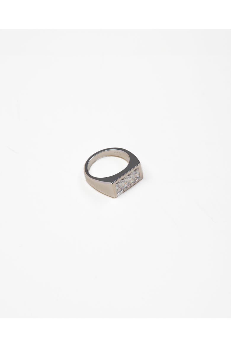 Charlie Rectangle Signet Ring, Alternate, color, Recycled Sterling Silver