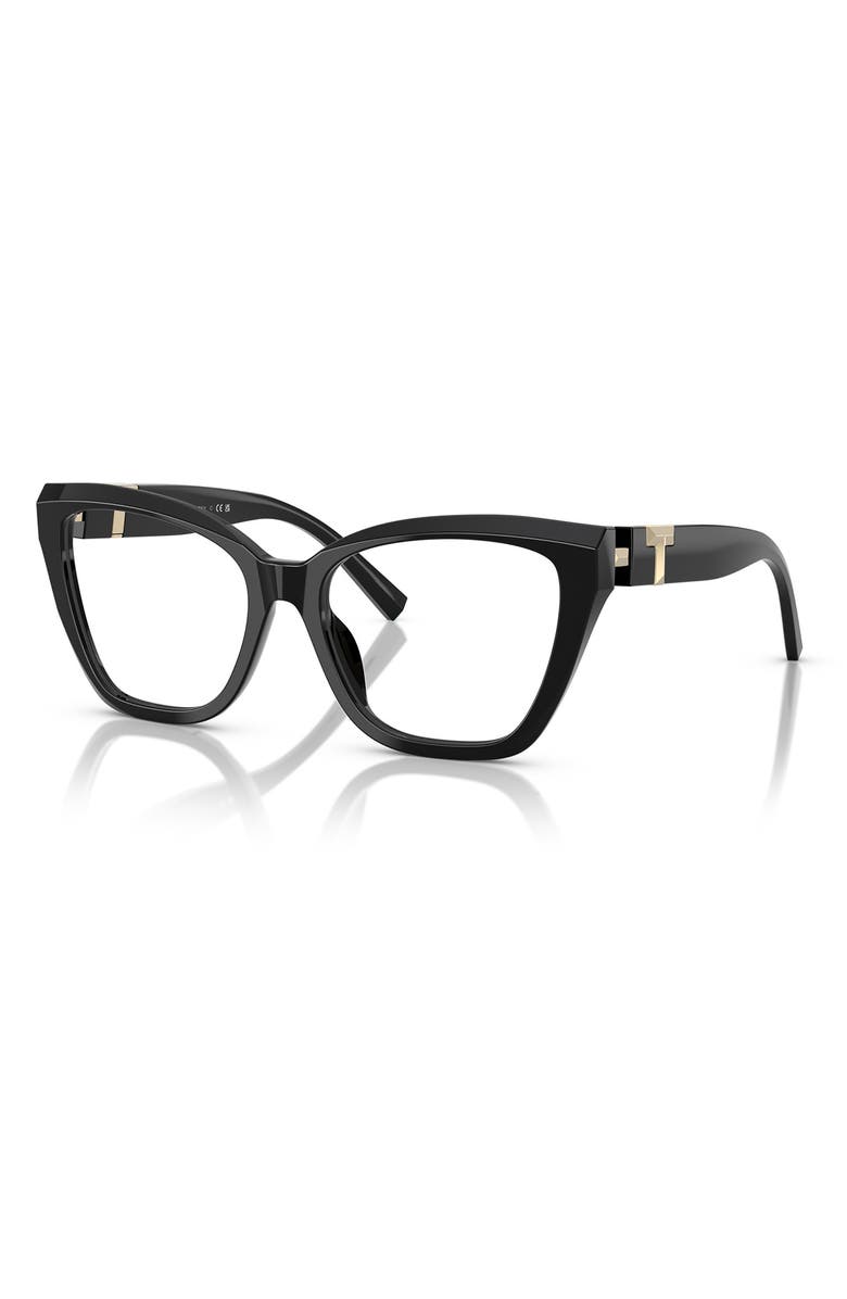Tiffany & Co. 52mm Cat Eye Optical Glasses, Alternate, color, Black / Demo Lens