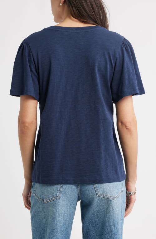 Caslonr Caslon(r) Bell Sleeve V-neck T-shirt In Blue