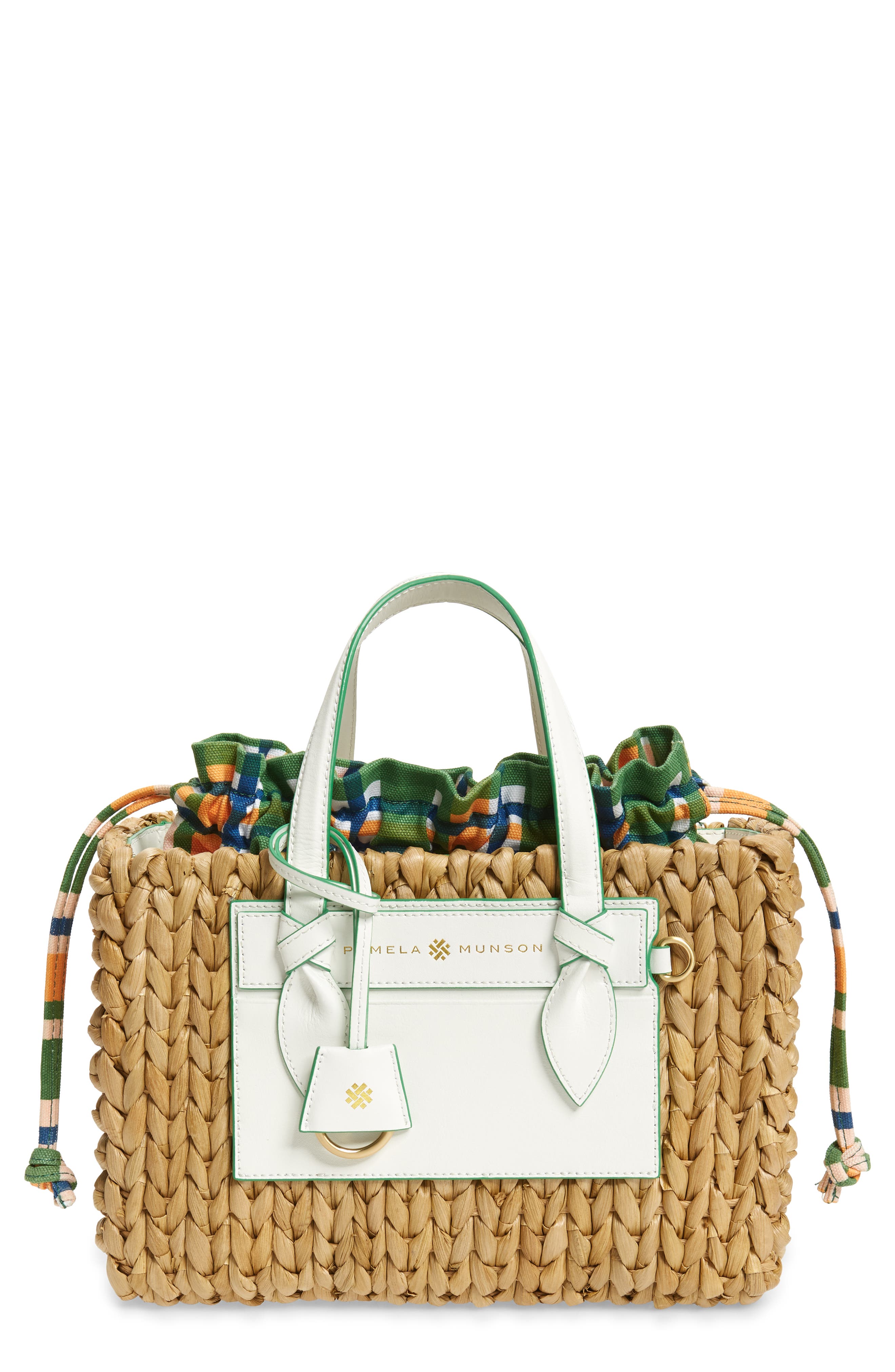 Pamela Munson The Beatrix Straw Handbag, Main, color, 
