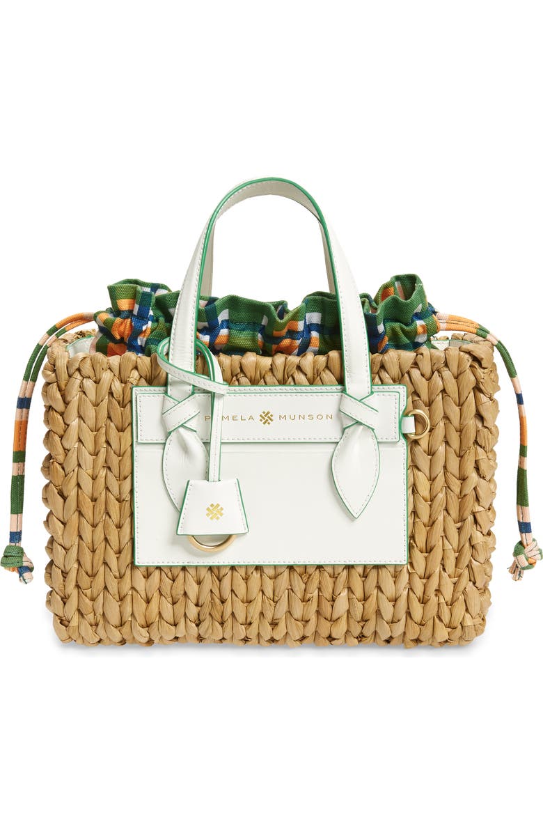 Pamela Munson The Beatrix Straw Handbag, Main, color,