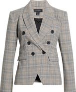 Halogen® Plaid Double Breasted Blazer