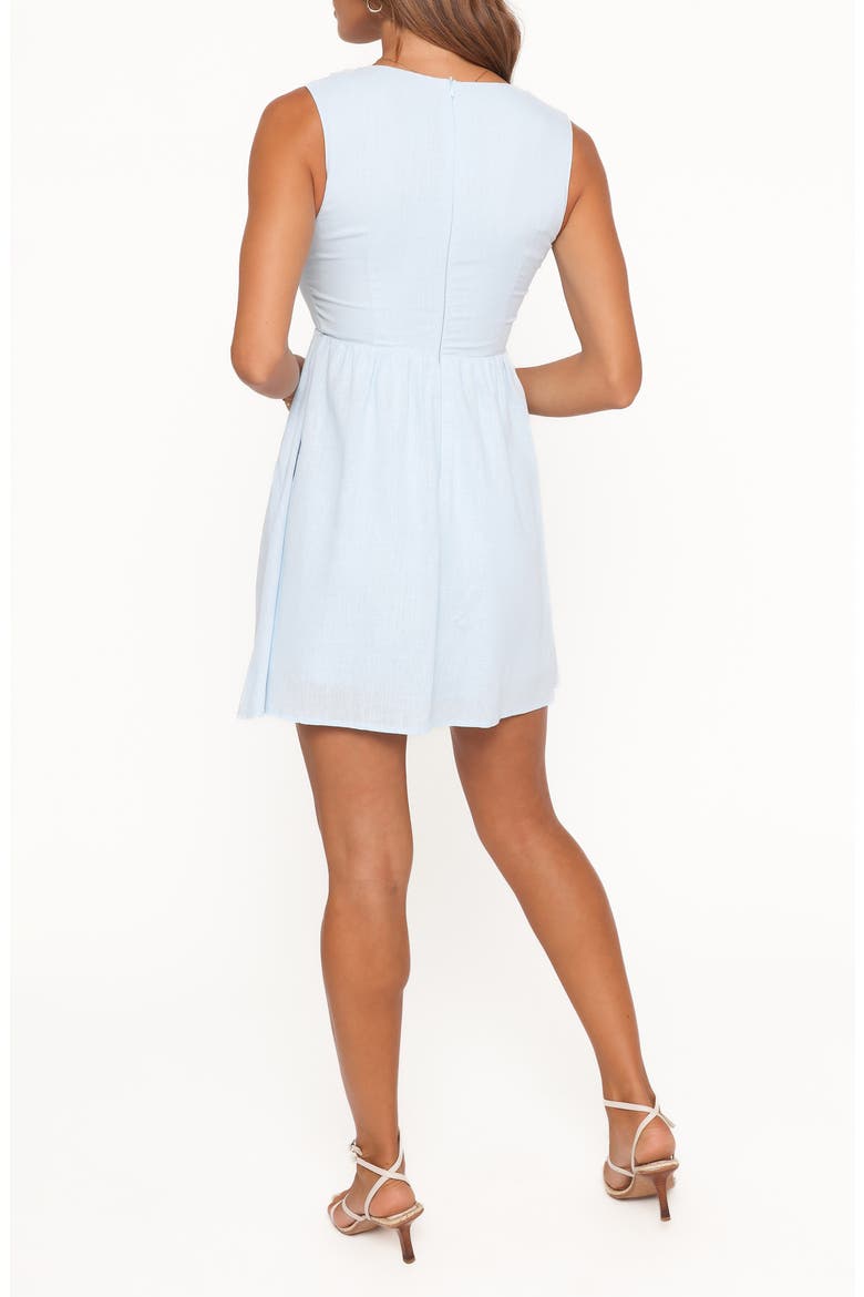 Zarly Sleeveless Fit & Flare Minidress, Alternate, color, PALE BLUE