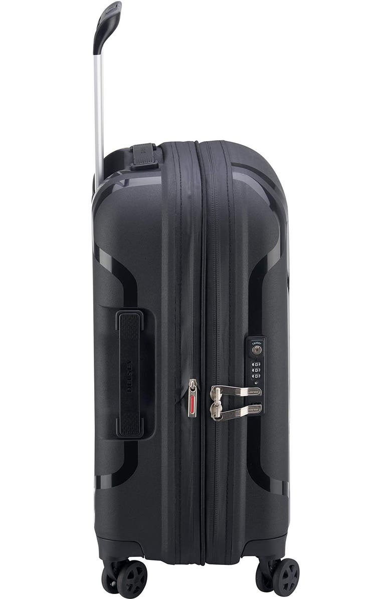 Delsey Paris Clavel Hardside Carry-On Expandable Luggage with Spinner Wheels, Alternate, color, Black