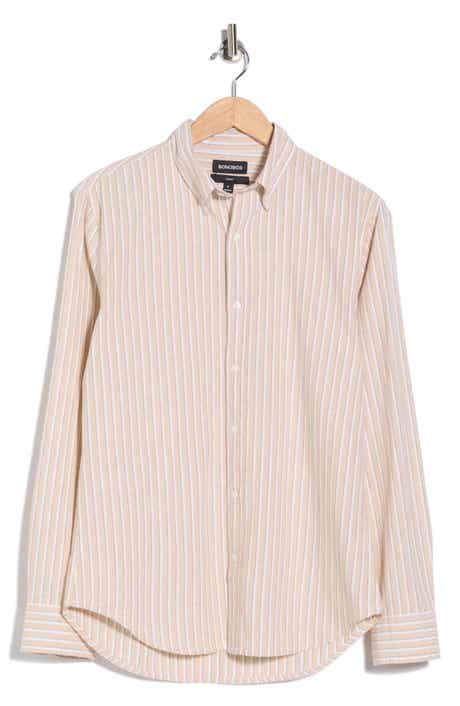 Everyday Slim Fit Cotton & Linen Long Sleeve Button-Down Shirt