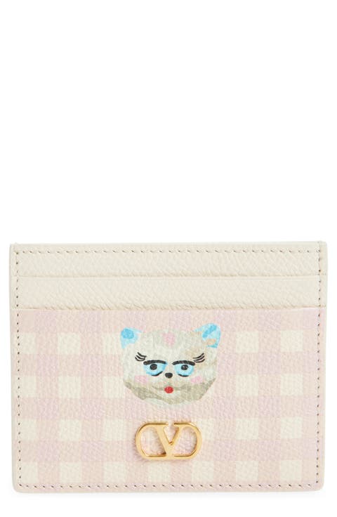 VLOGO Signature Le Chat De la Maison Leather Card Case