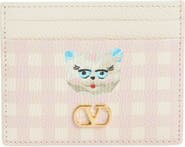 Valentino Garavani VLOGO Signature Le Chat De la Maison Leather Card Case