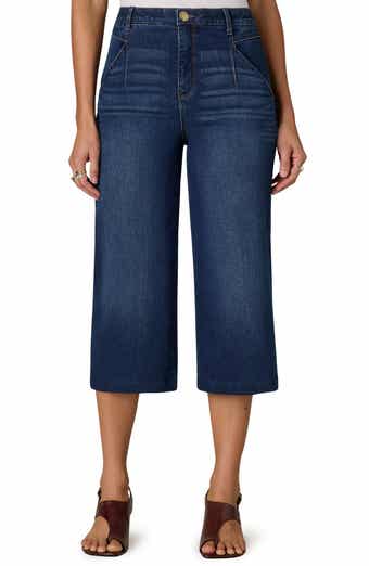 Wyatt Skyrise V-Pocket Wide Leg Denim Culottes