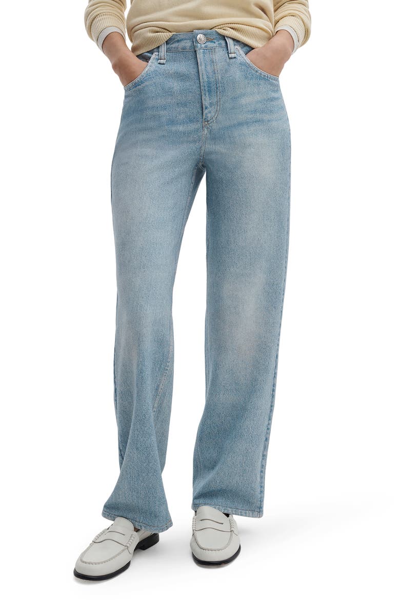 Miramar Shea Wide Leg Cotton Terry Sweatpant Jeans, Main, color, SALIN