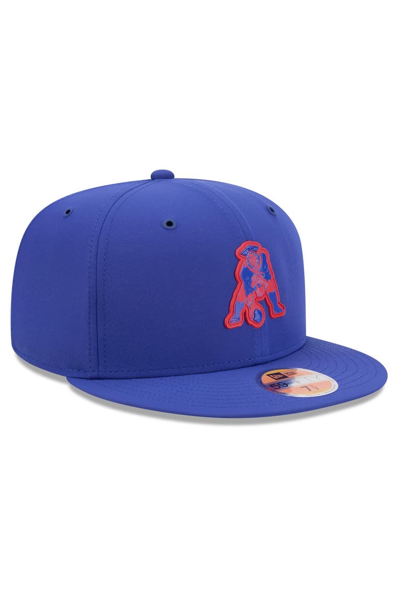 Men's New Era Royal New England Patriots 2026 Sideline Throwback 59FIFTY Fitted Hat, Alternate, color, Royal