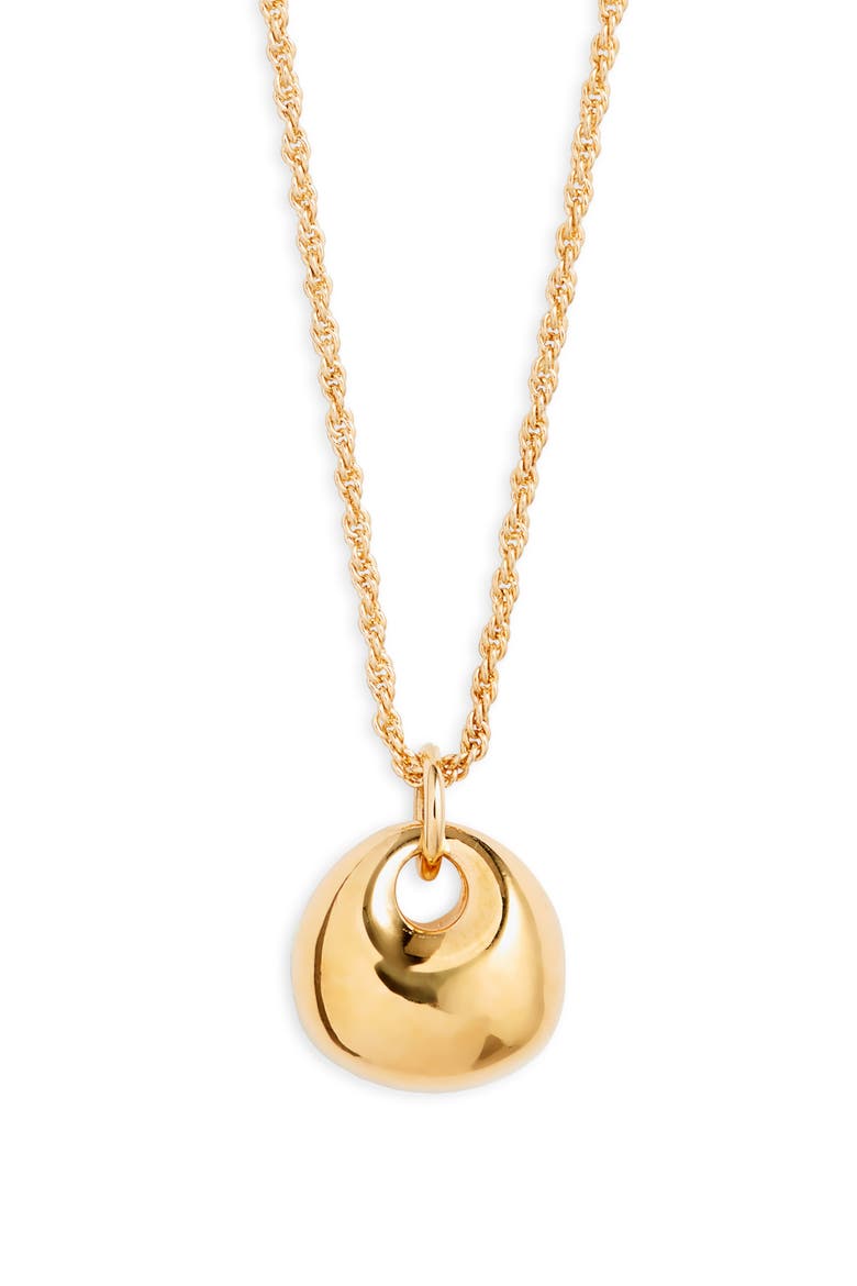 Demi Fine Sculpted Pendant Necklace, Main, color, 14K GOLD PLATED