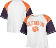 '47 Women's '47 White Clemson Tigers Serenity Gia Cropped T-Shirt