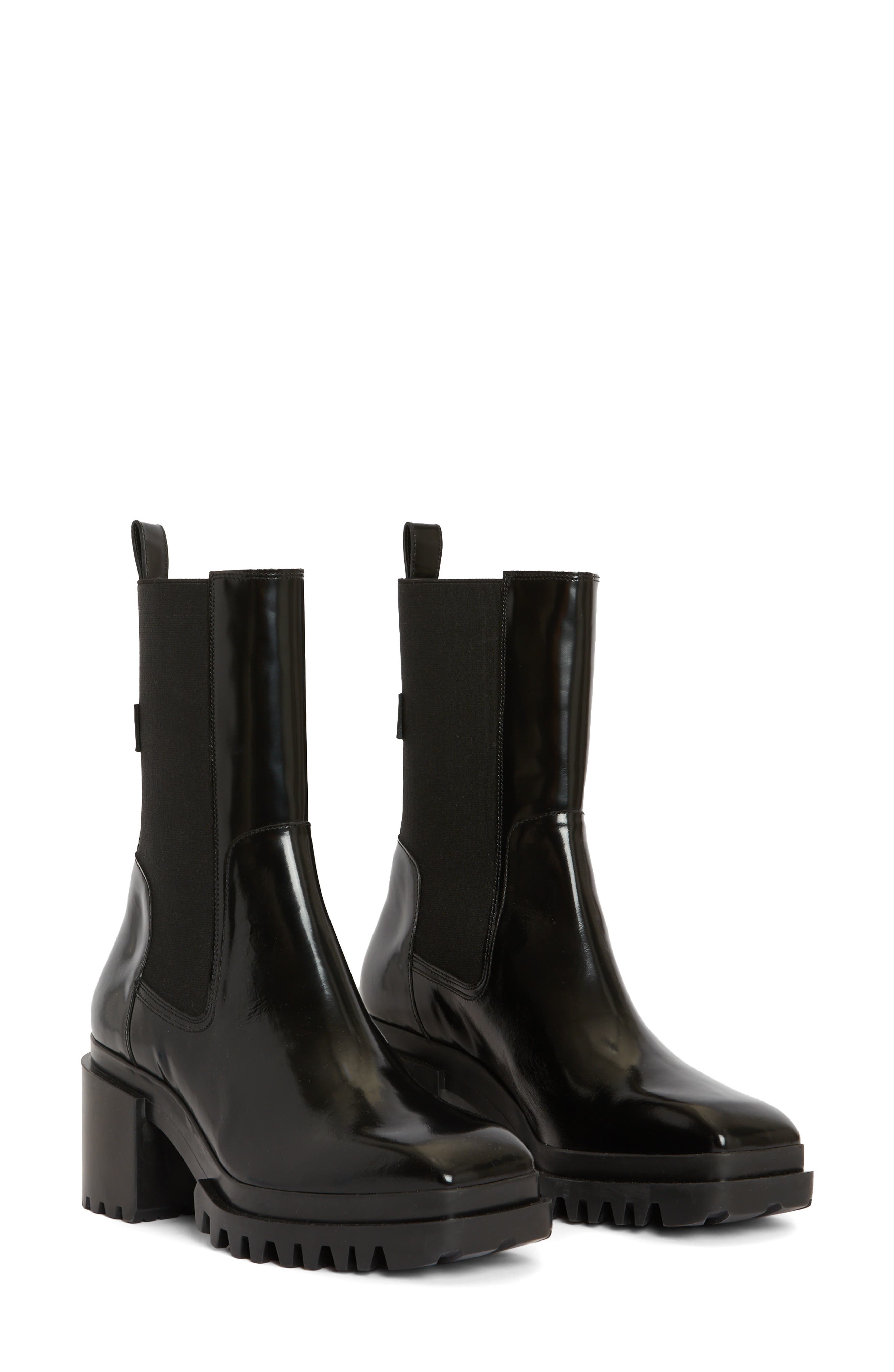 AllSaints Skarlet Block Heel Chelsea Boot, Main, color, 
