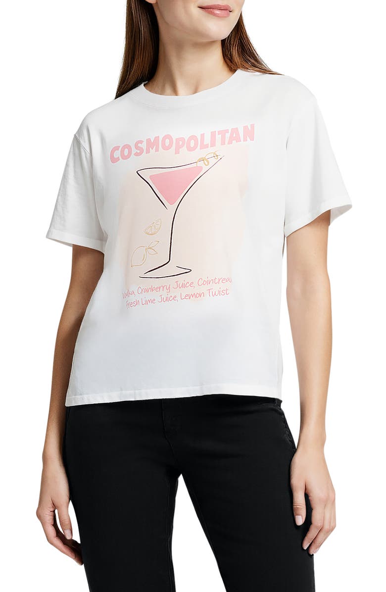 Wildfox Jamie Cosmopolitan Graphic T-Shirt, Main, color, Snow White