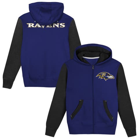 Toddler Outerstuff Purple/Black Baltimore Ravens Stadium Colorblock Full-Zip Hoodie