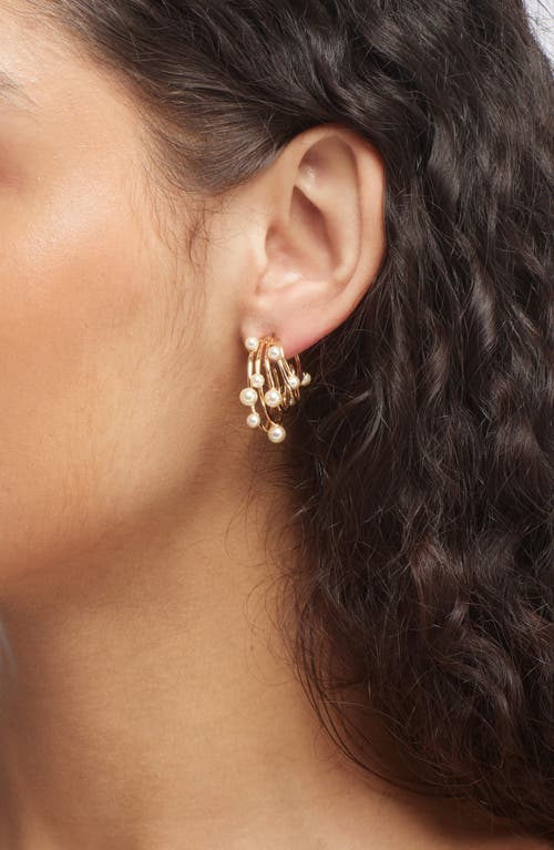 Tory Burch Pearl Multihoop Earrings